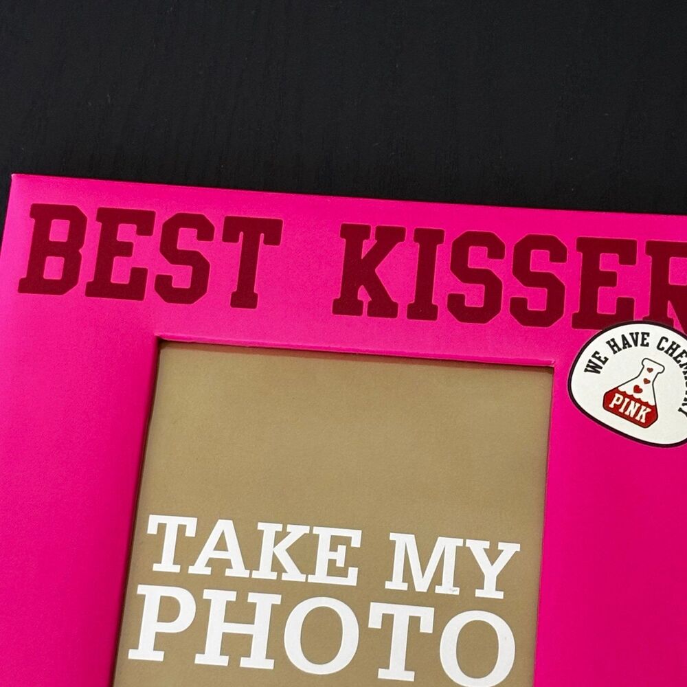 Victoria’s Secret PINK Picture Frame Hot Pink Best Kisser Collectible 4x6 New - Picture 2 of 7